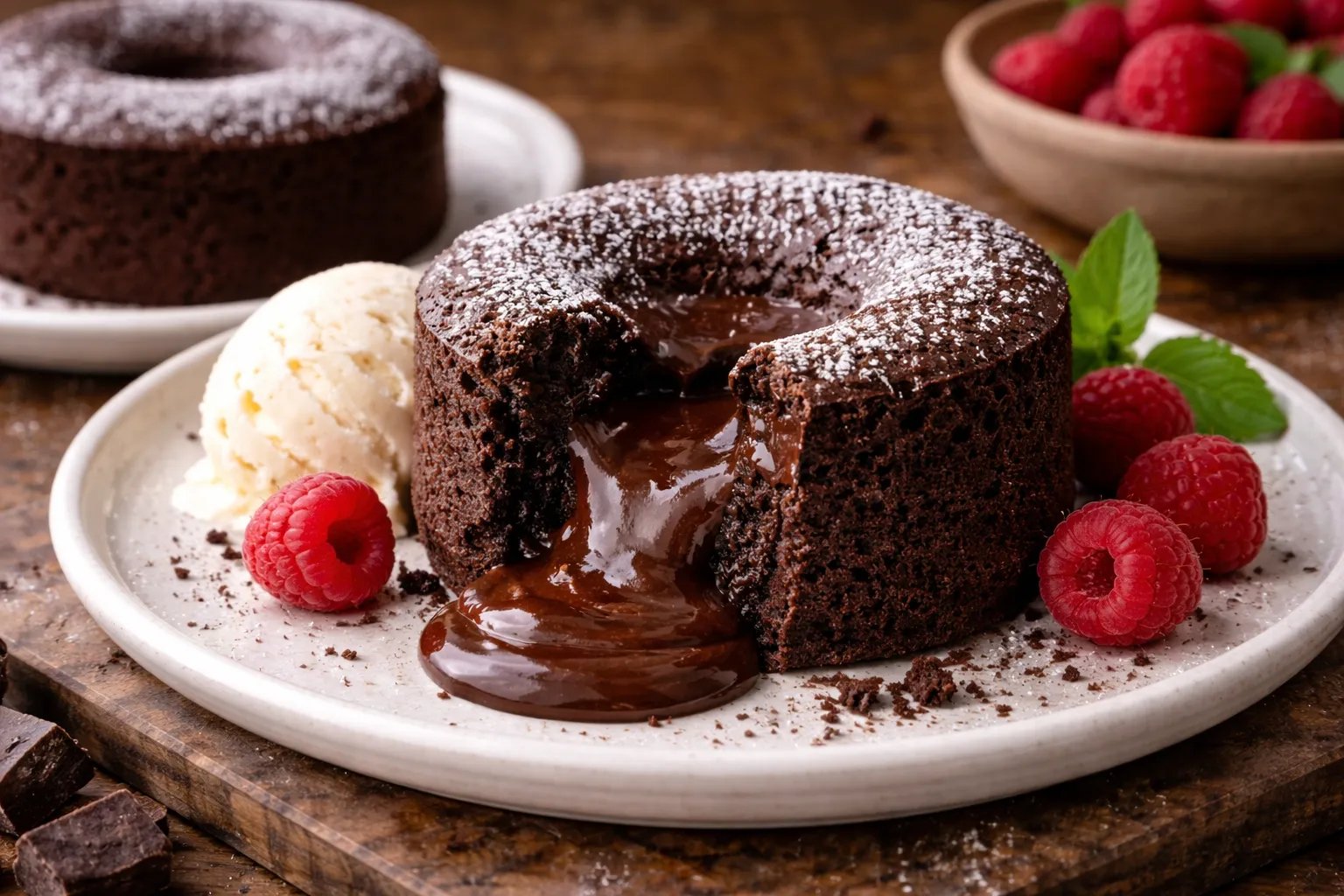 Lava Cake with Molten Chocolate Center