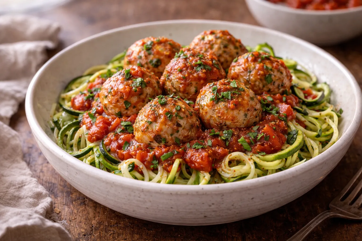 Pureće okruglice i tikvice (zoodles) – low-carb večera (40 min)