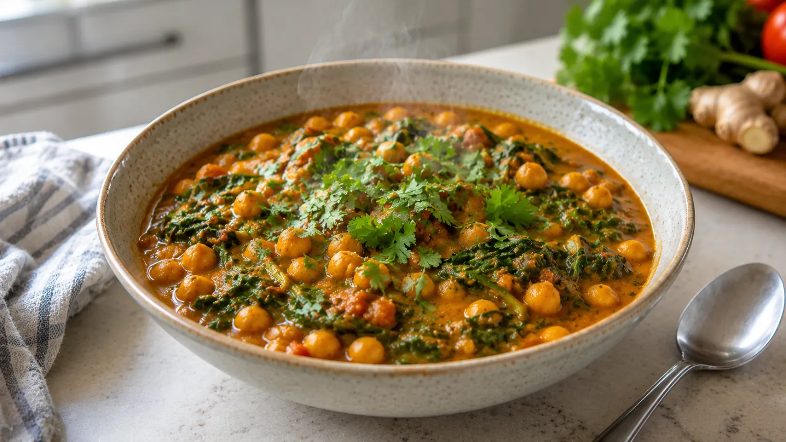 Vegan Spinach & Chickpea Curry