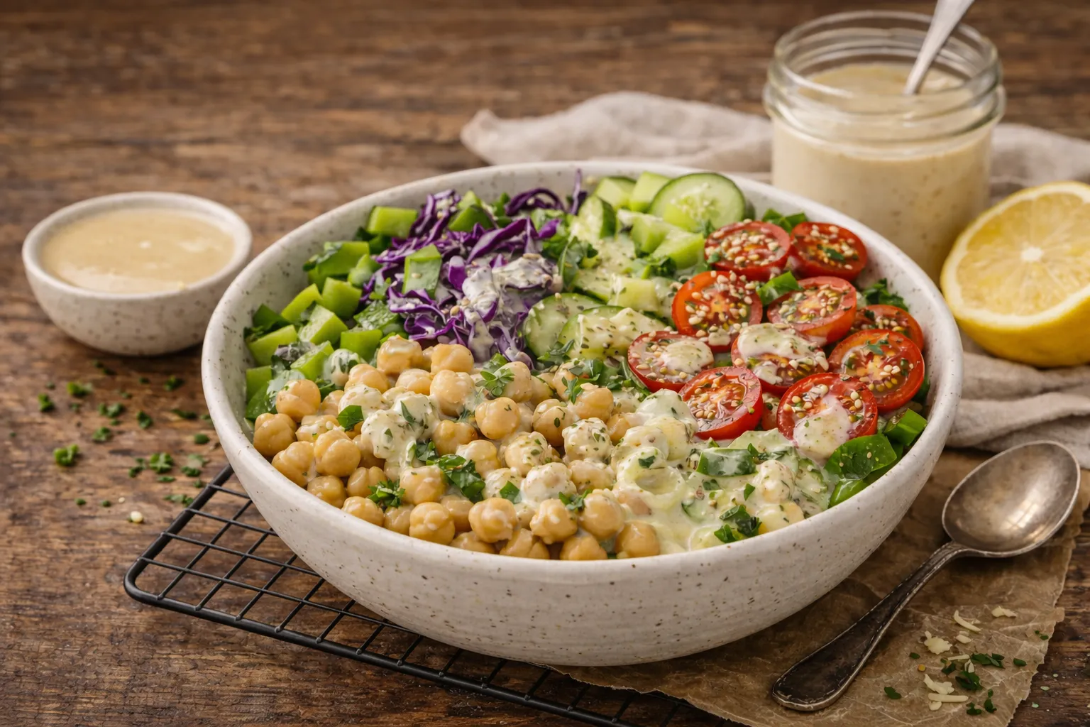 Chickpea & Tahini Suhoor Bowl