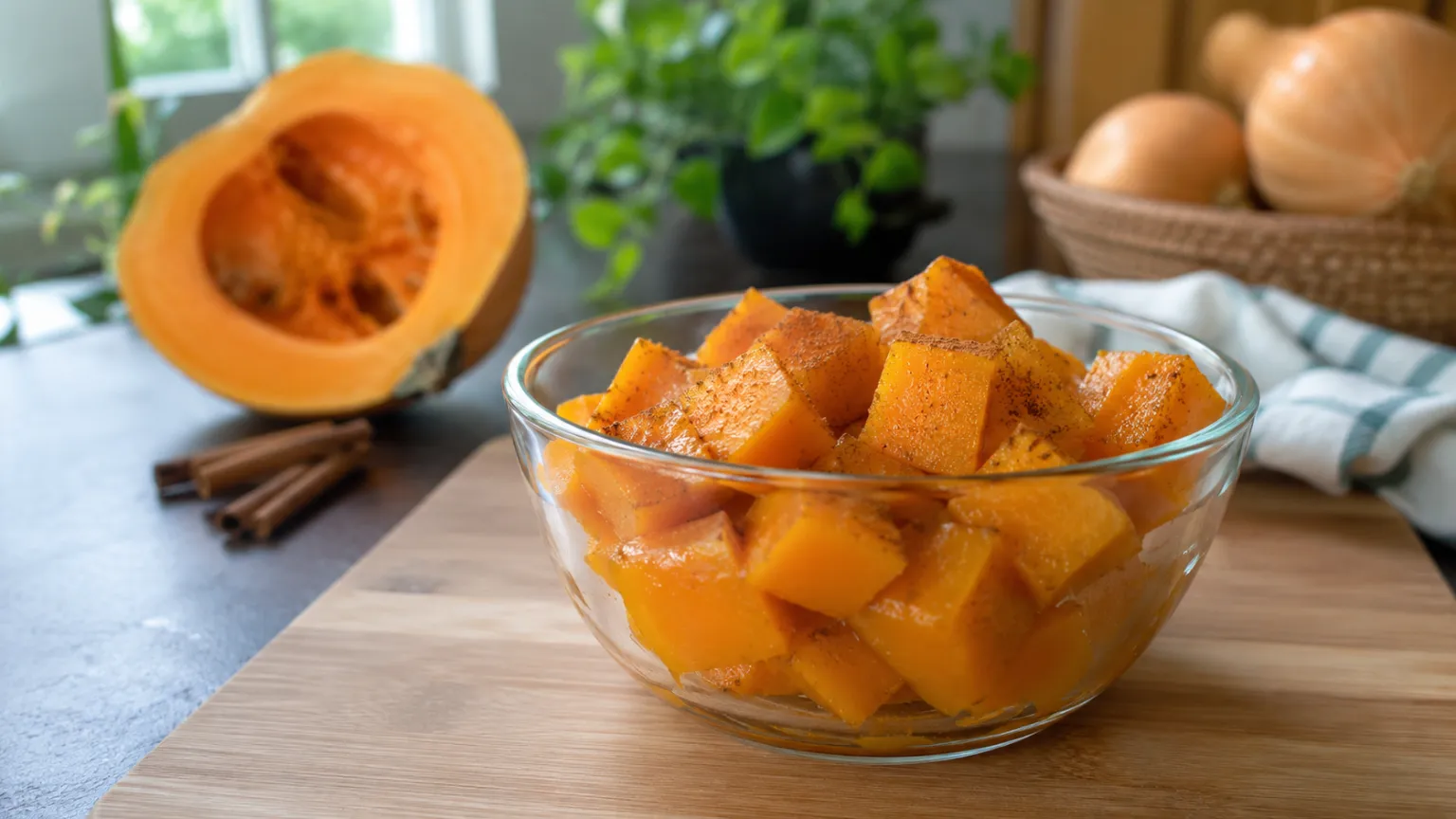 Steamed Pumpkin with Cinnamon