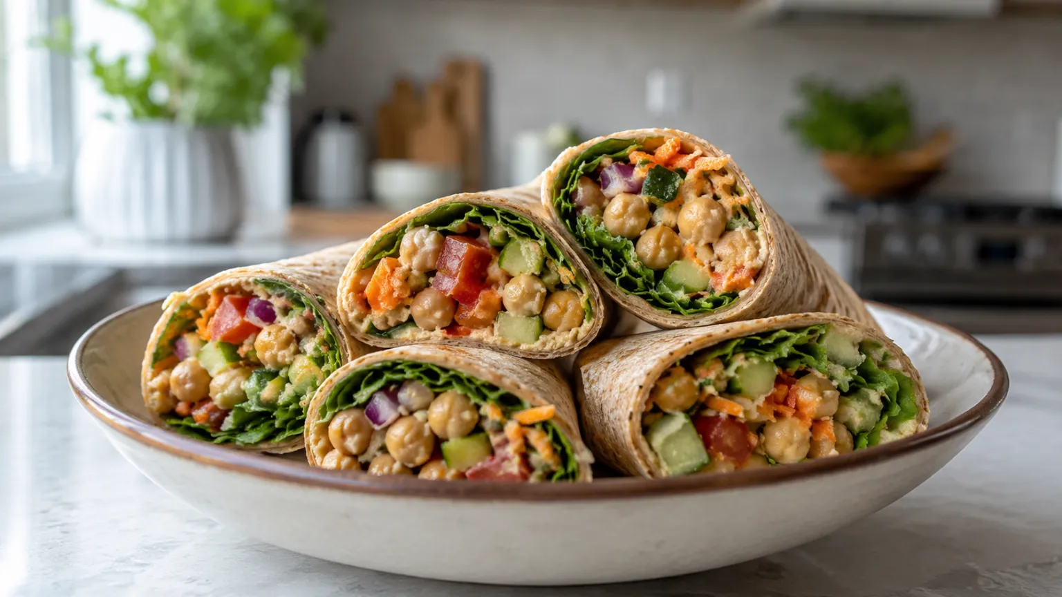 Vegan Chickpea Salad Wraps