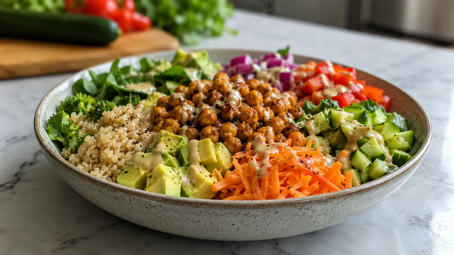 Vegetarian Chickpea Buddha Bowl