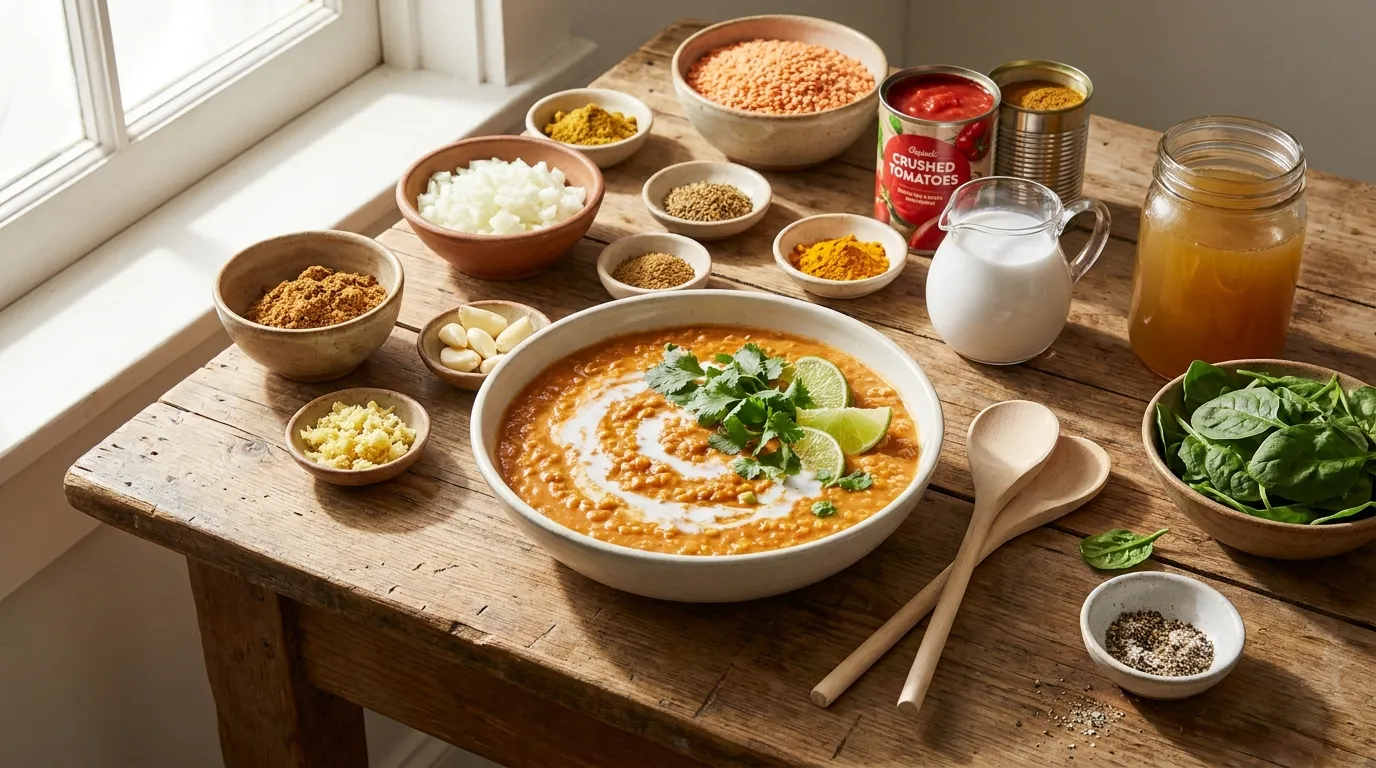 Creamy Red Lentil Curry with Coconut Milk