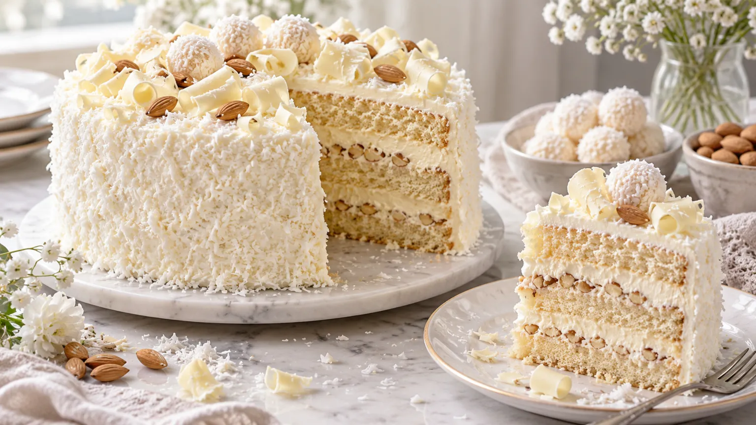 Balkan-Style Raffaello Cake Recipe – Traditional Layer Cake
