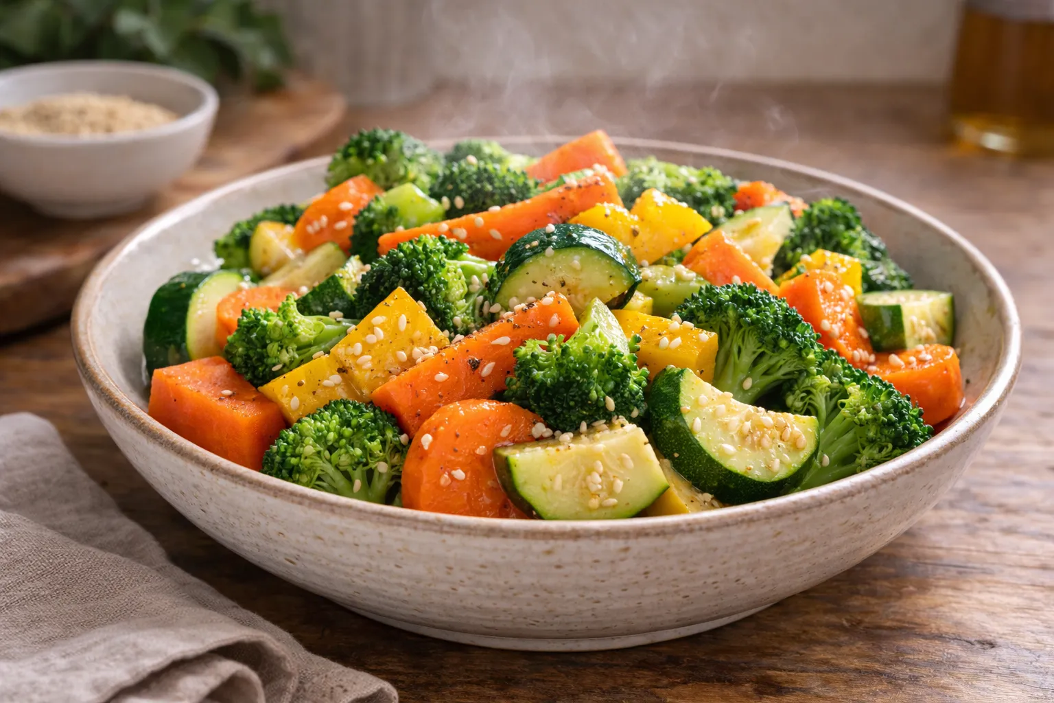 Povrtni mix na pari s sezamom