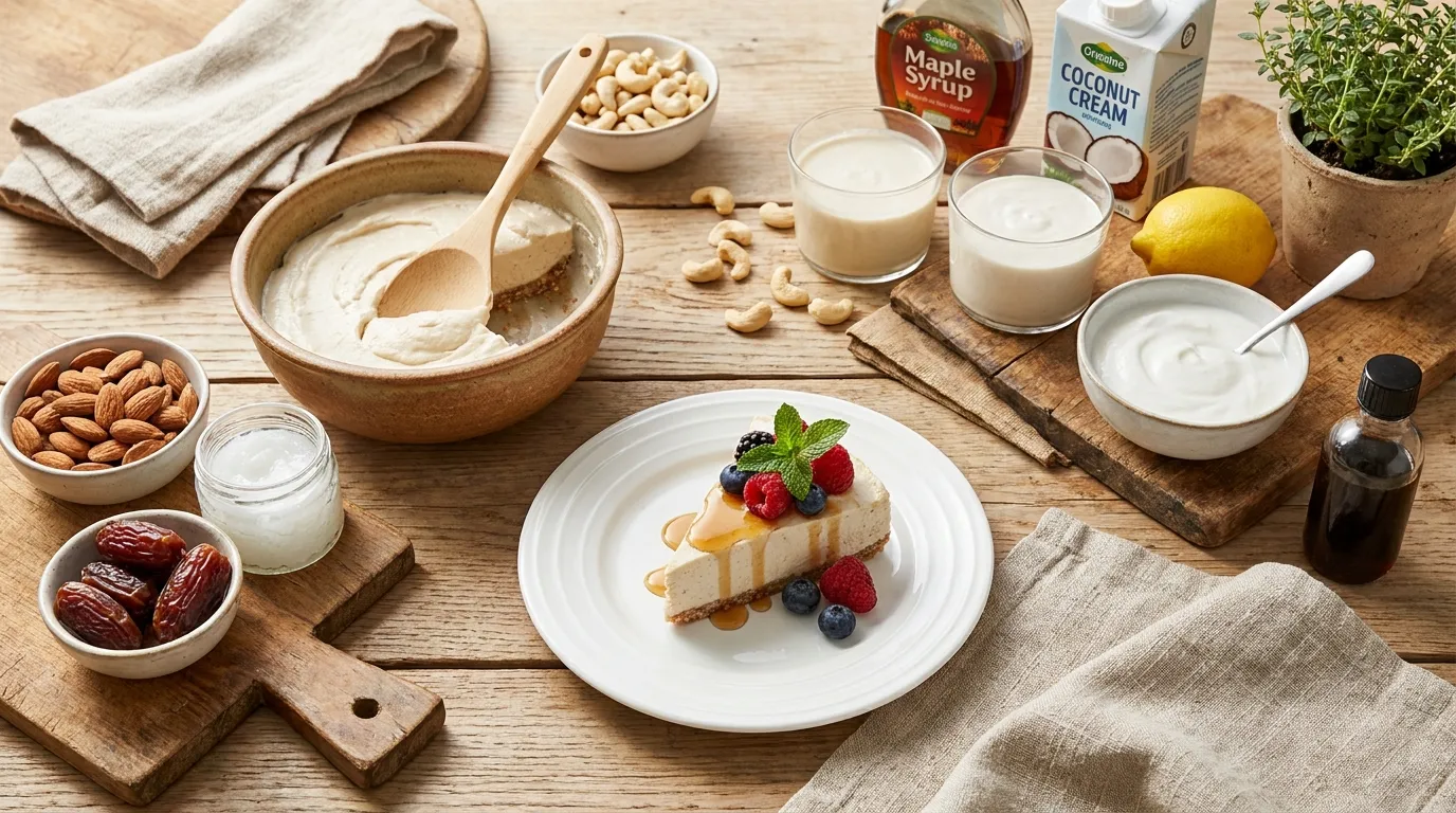 No-Bake Vegan Cheesecake Recipe – Easy Homemade Method