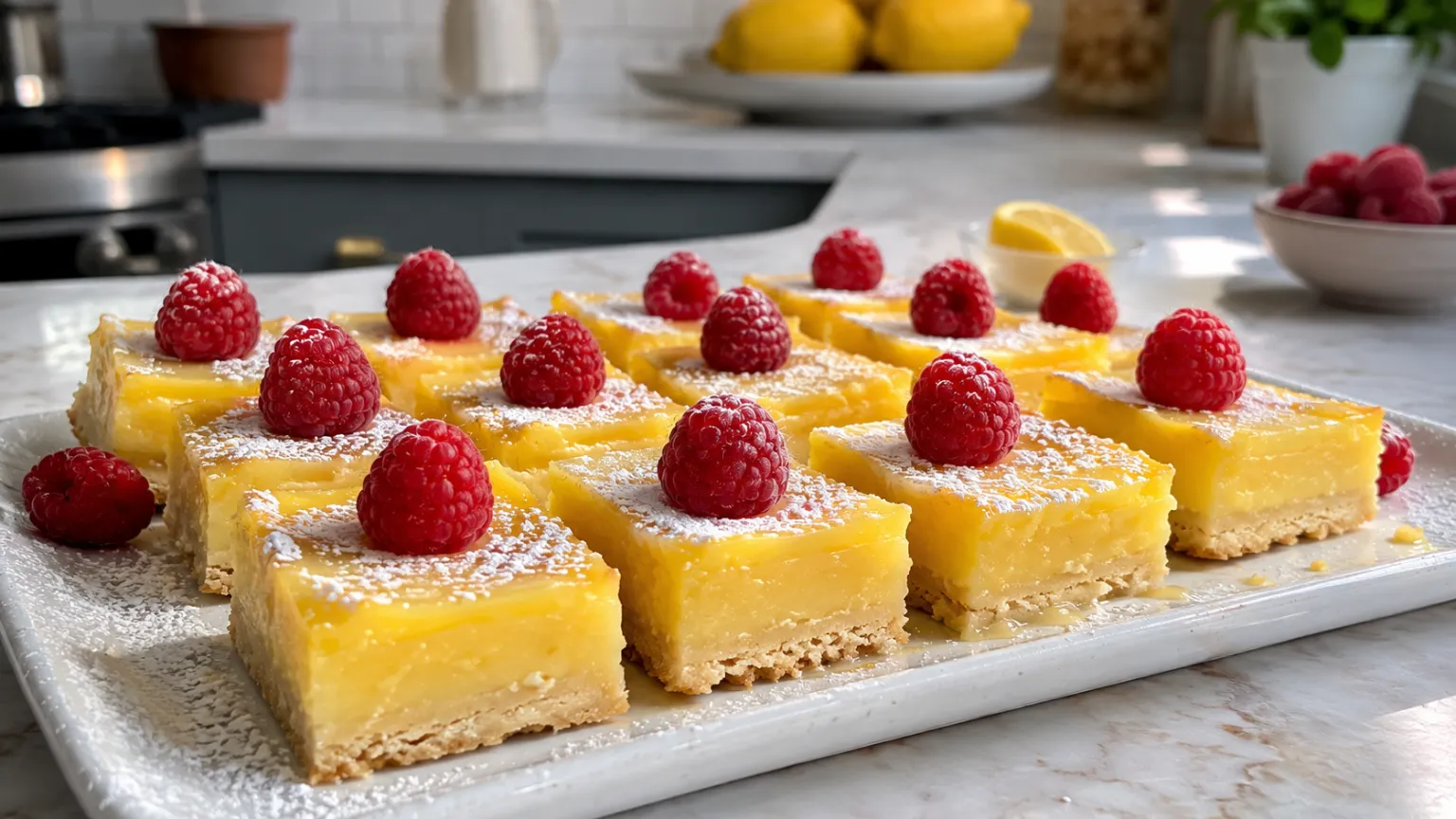 Vegetarian Raspberry Lemon Bars