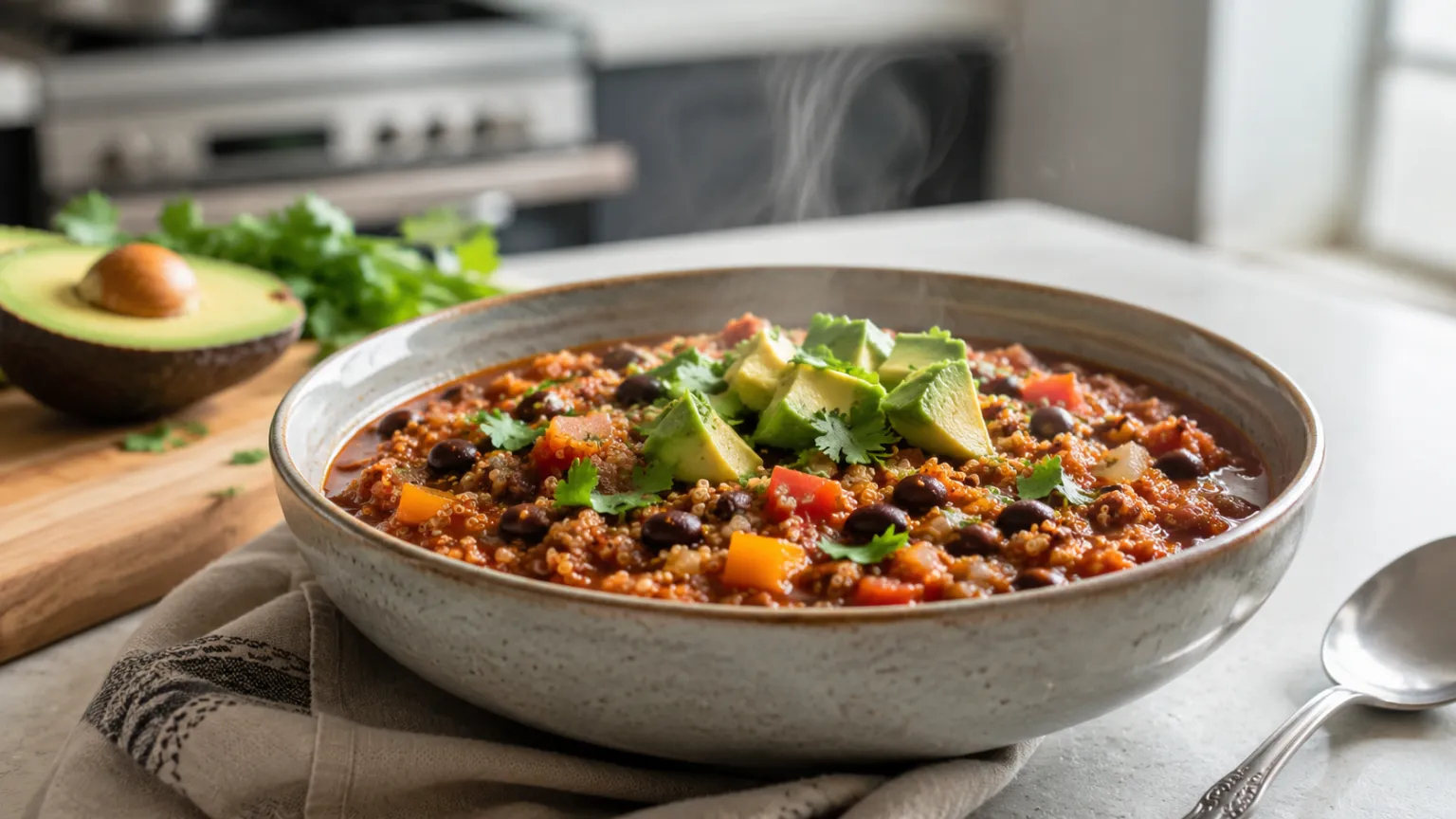 Vegan Quinoa & Black Bean Chili