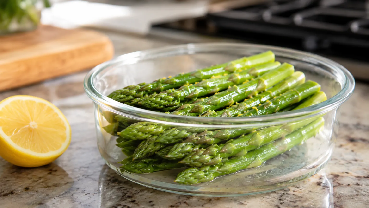 Steamed Asparagus with Lemon