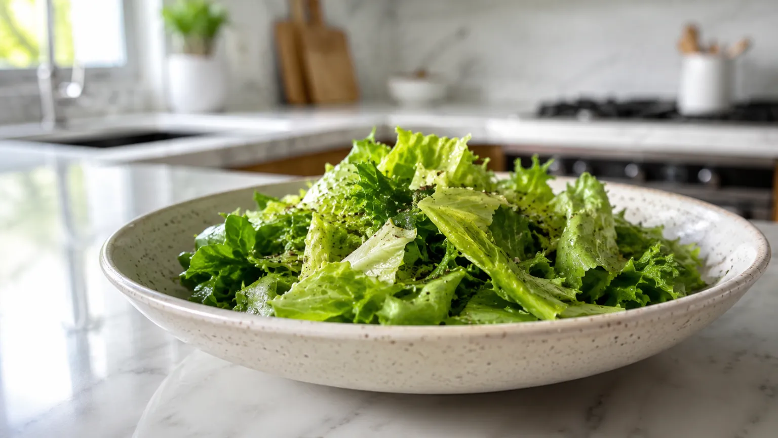 Keto Green Salad with Olive Oil