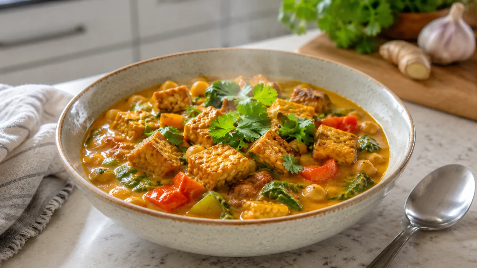 Vegan Tempeh Coconut Curry