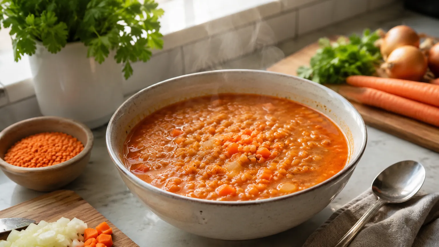 Bosnian Red Lentil Soup
