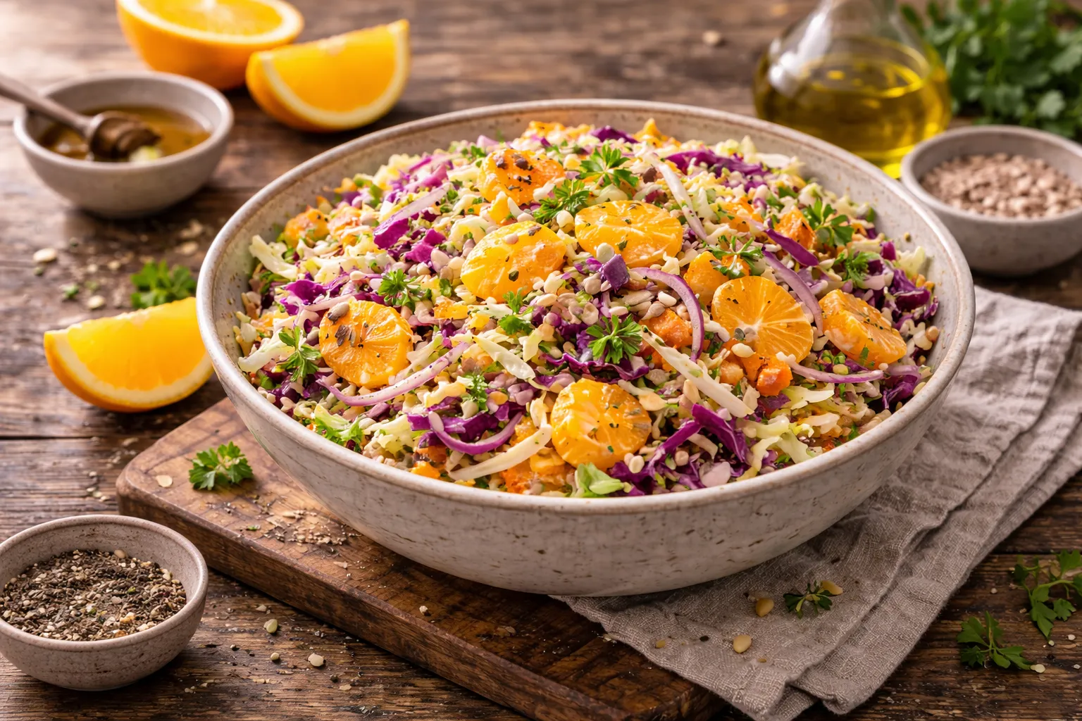 Salata od kiselog kupusa i narandže (10 minuta)