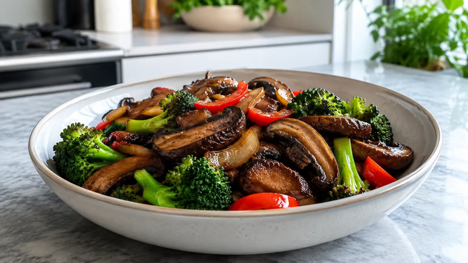 Vegan Portobello Stir-Fry