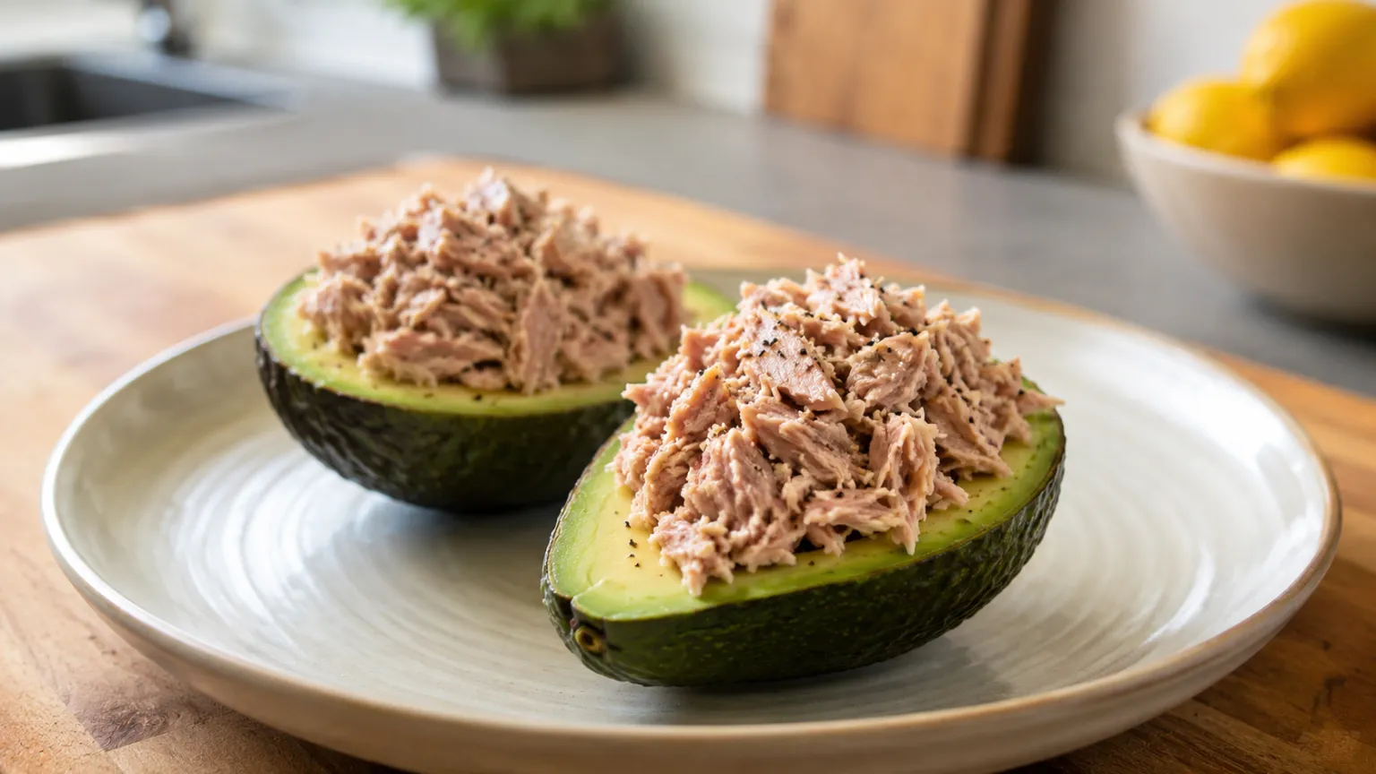 Ton Balıklı Keto Avokado Dolması