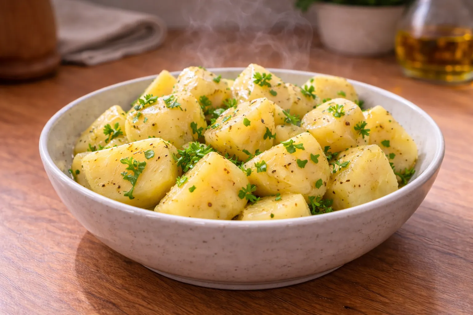 Gedämpfte Kartoffeln mit Petersilie