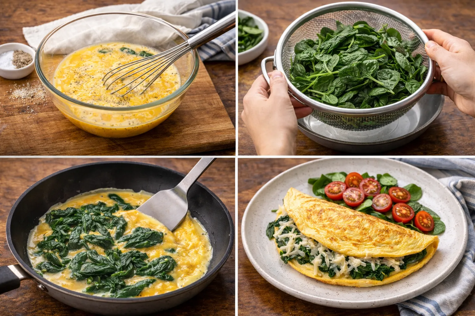 Spinach and Cheese Omelet (High Protein, 12 Minutes)