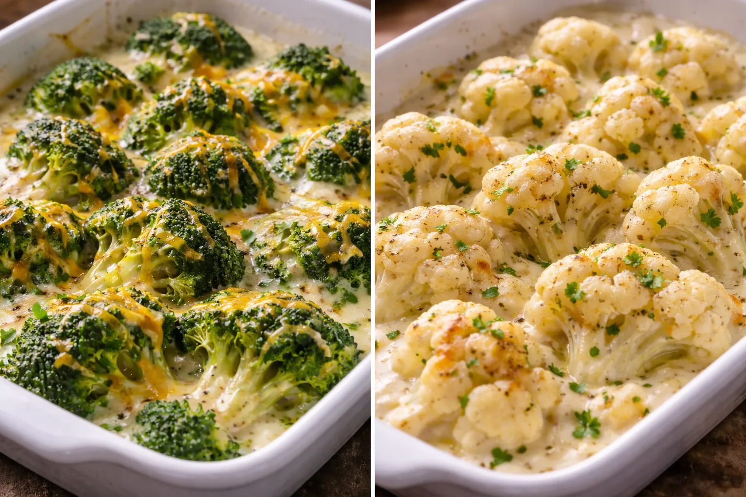 Keto Vegetables in Creamy Sauce (Cauliflower or Broccoli)