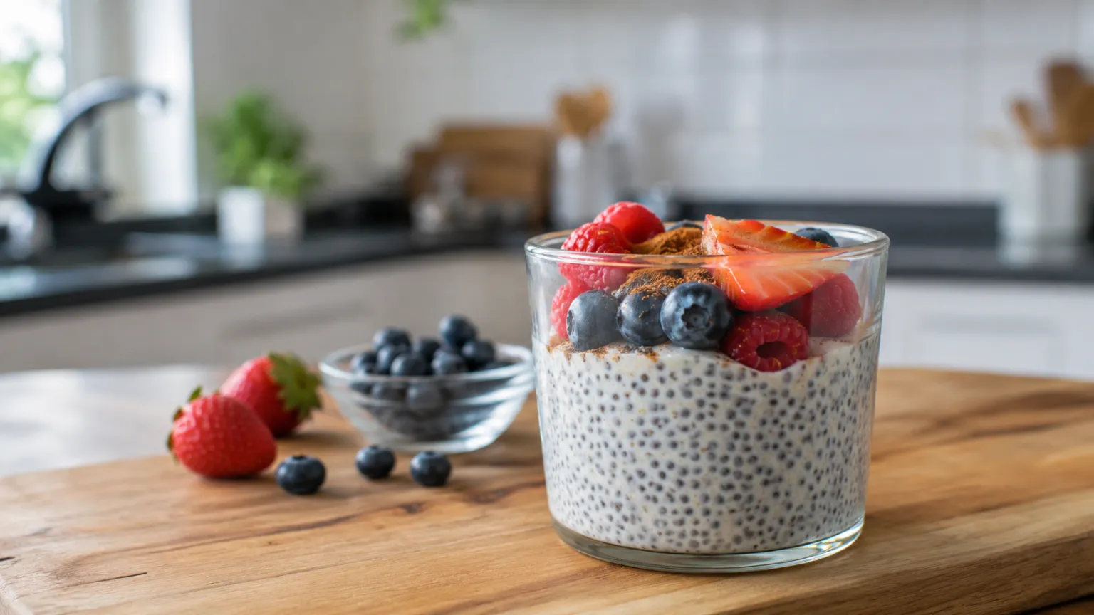 Quick meal-prep chia pudding – no added sugar, no-cook, meal-prep breakfast (125 min)