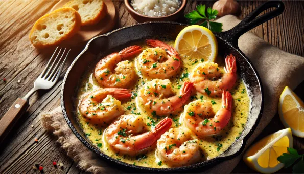 Škampi u Maslacu s Bijelim Lukom