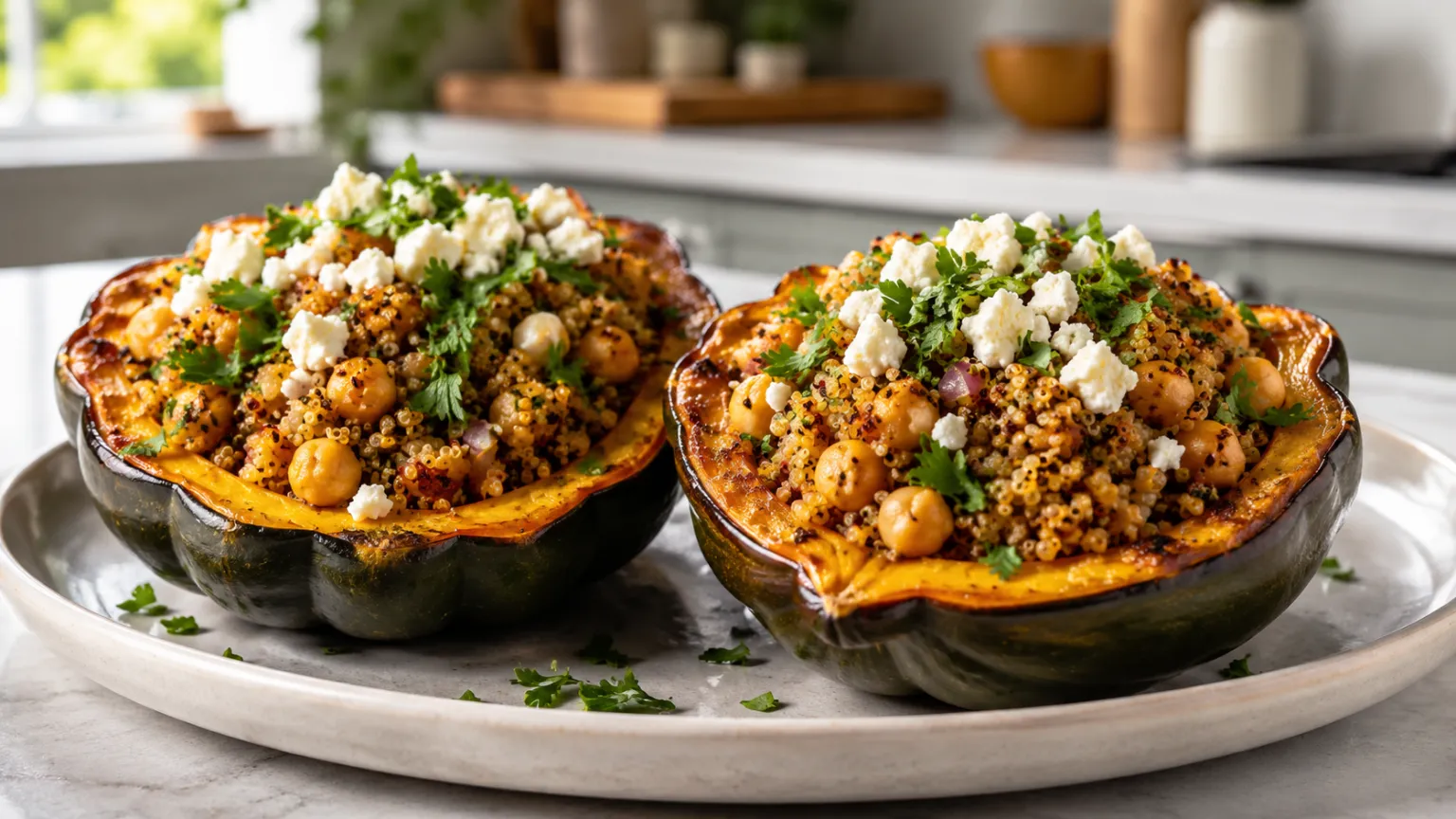 Vegetarian Stuffed Acorn Squash