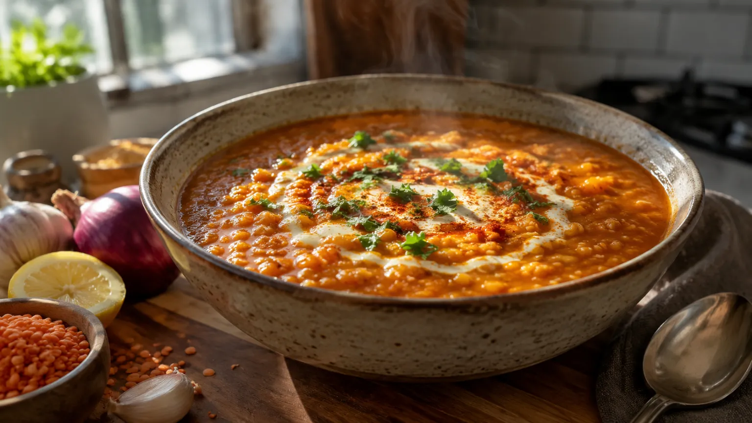 Spicy Red Lentil Soup