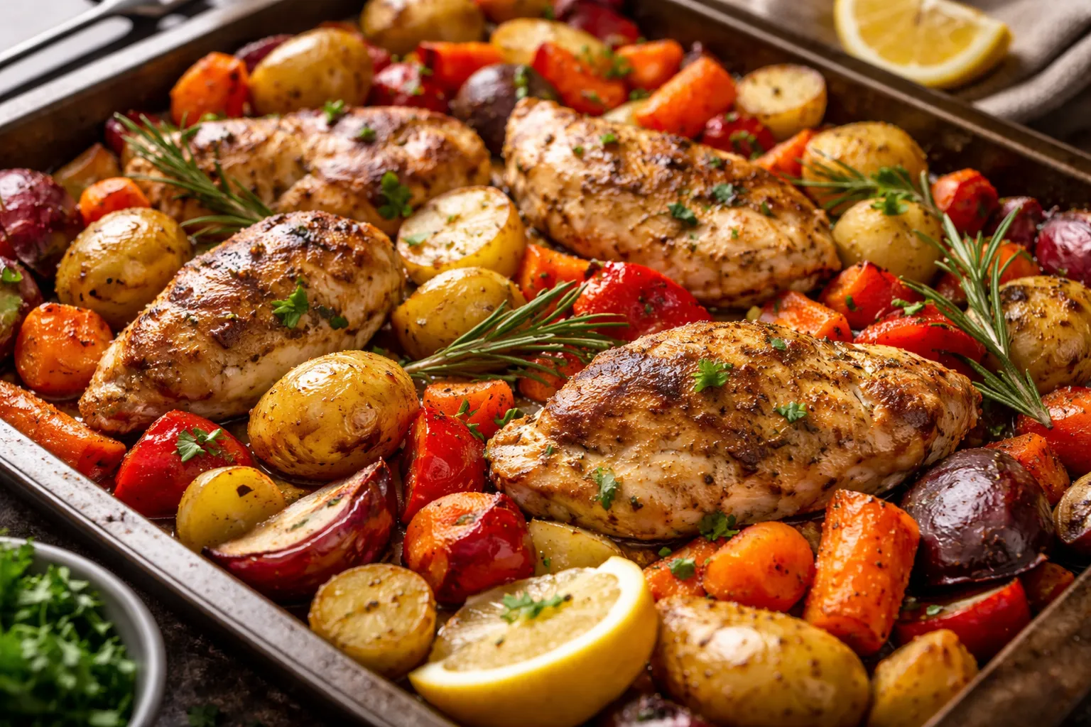 Oven-Baked Chicken and Vegetables (One-Pan Recipe)