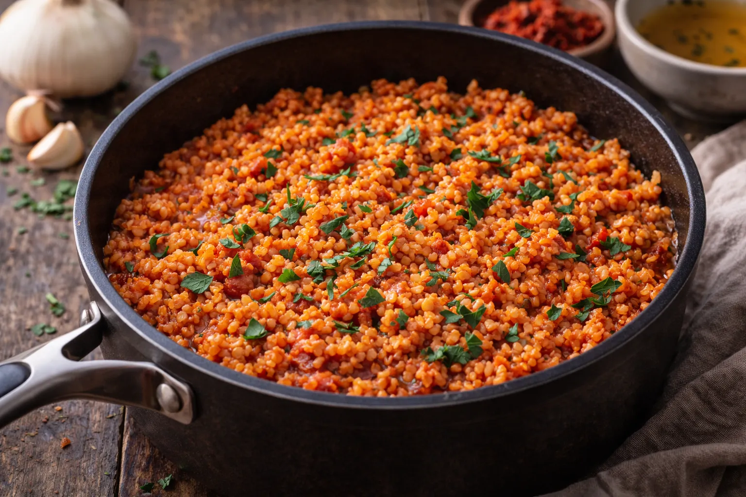 Bulgur pilav s paradajz pastom
