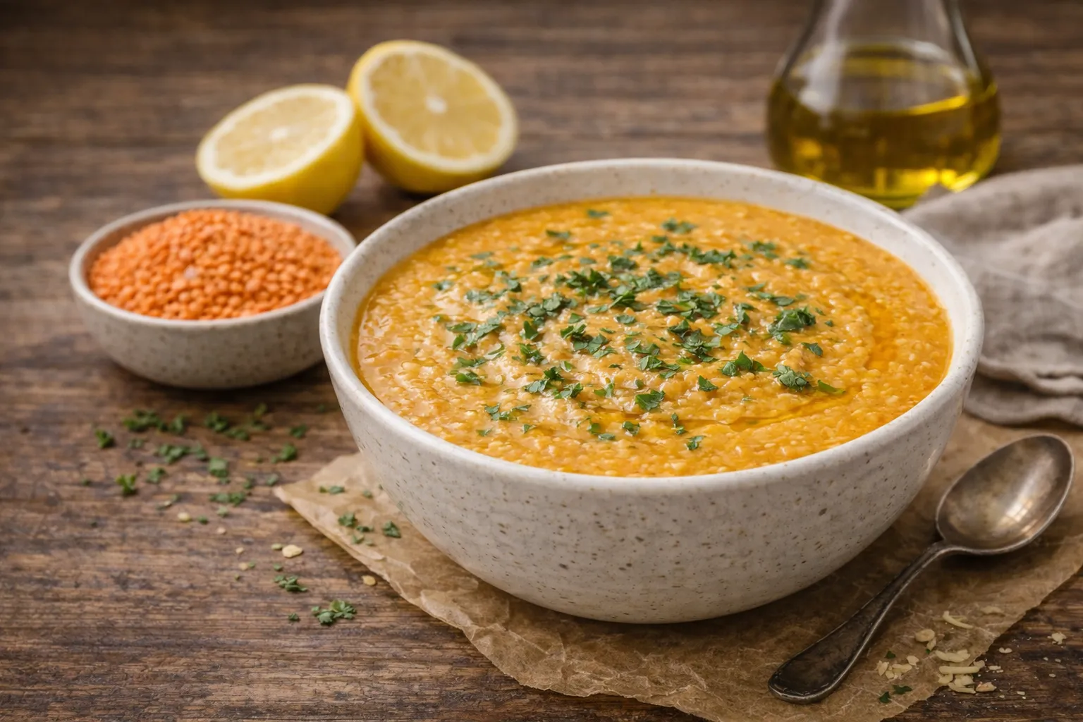 Red Lentil Soup with Lemon