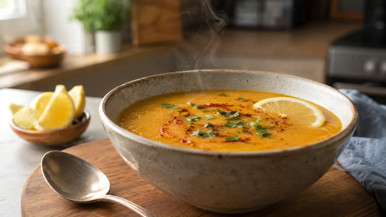 Red Lentil Soup with Lemon