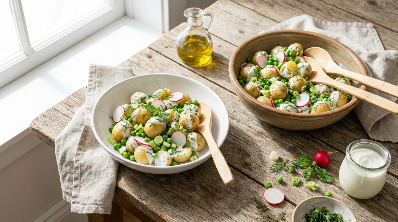 Frühlings-Kartoffelsalat mit Joghurt-Dressing