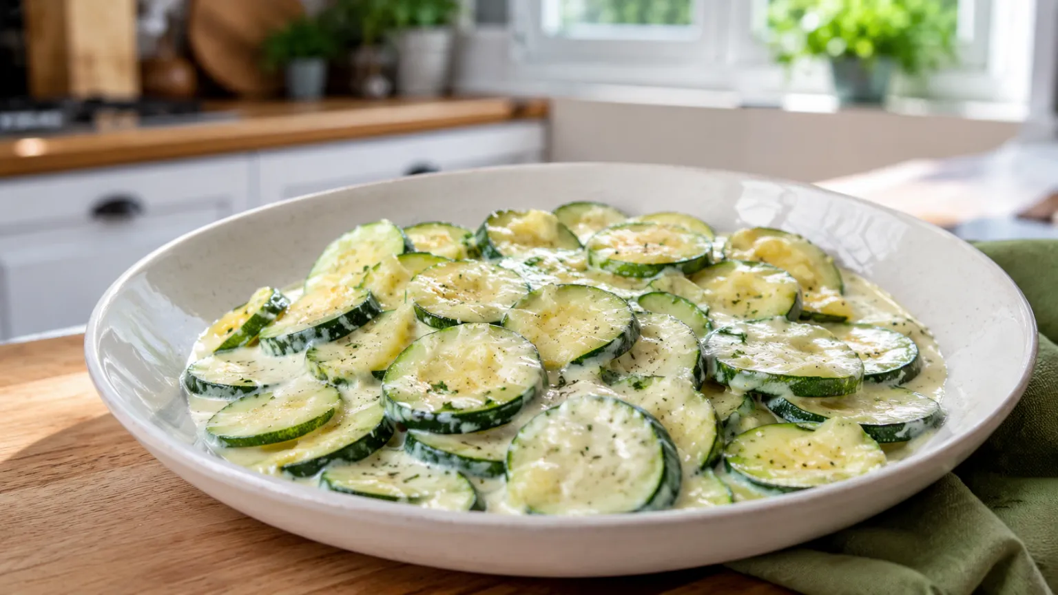 Keto Zucchini in Cream Sauce