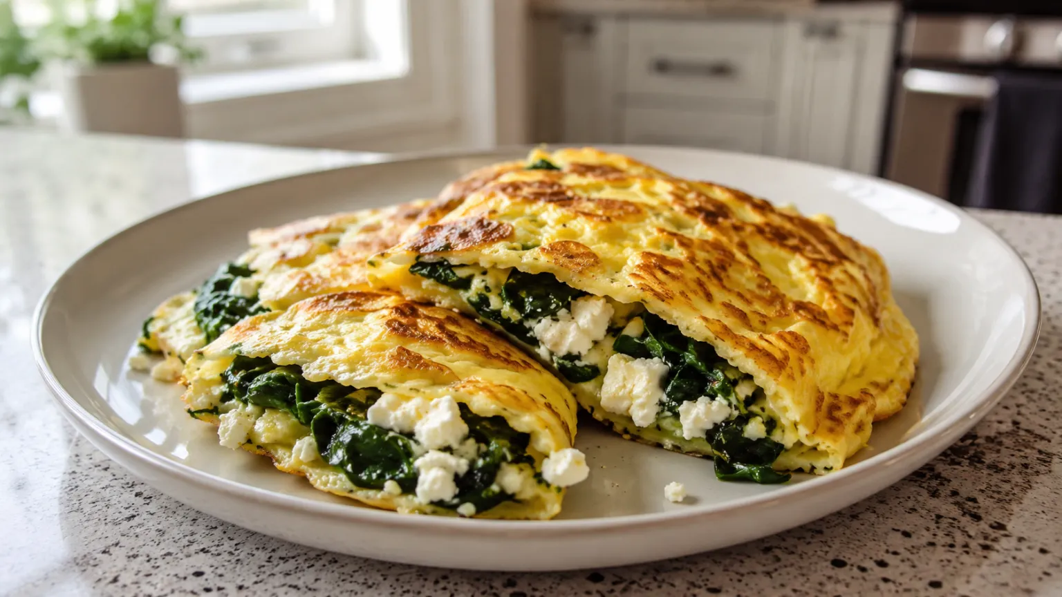 Omelette de Espinacas y Feta
