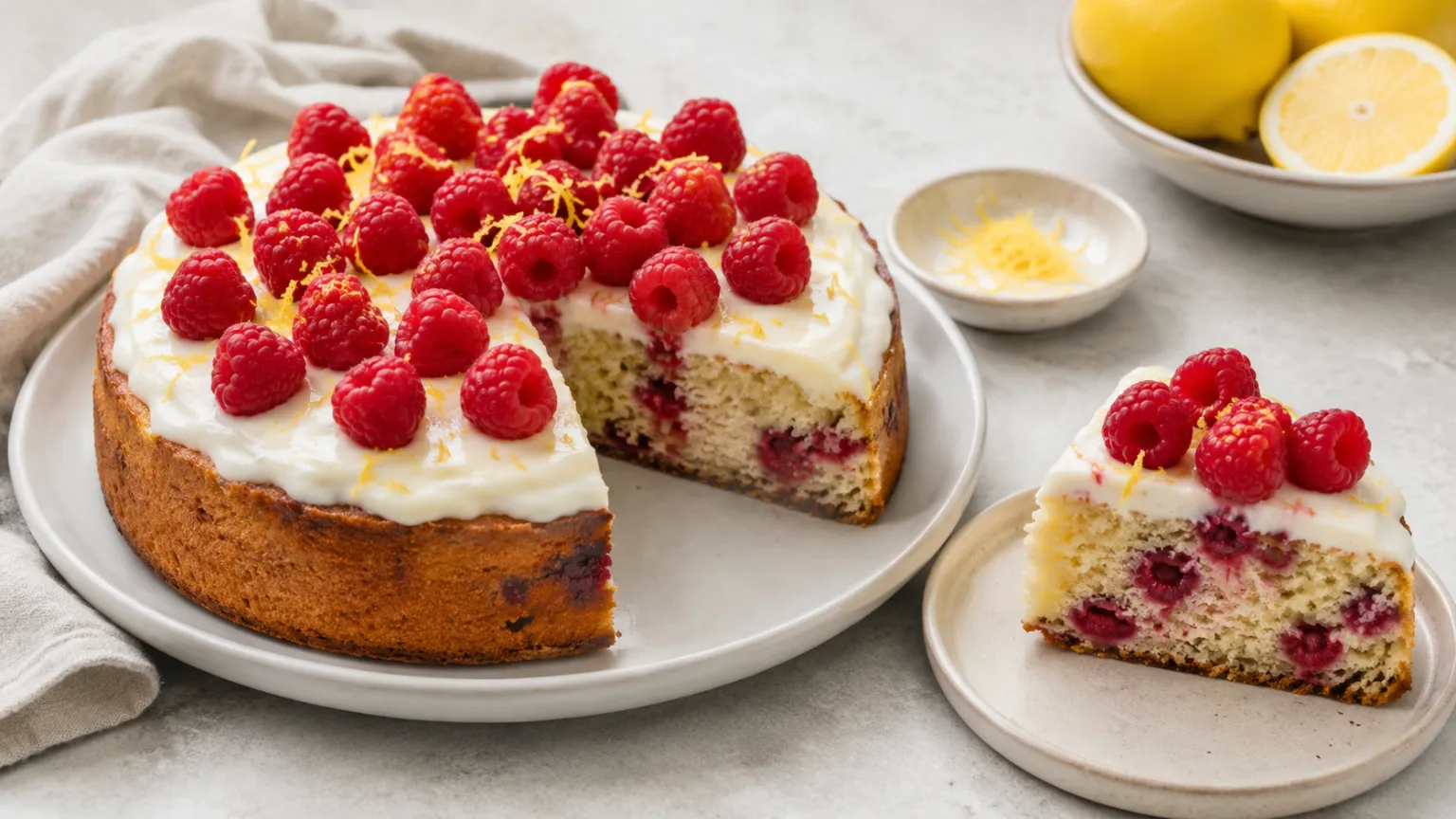 Low-Carb Lemon Raspberry Cake Recipe – Healthy and Easy
