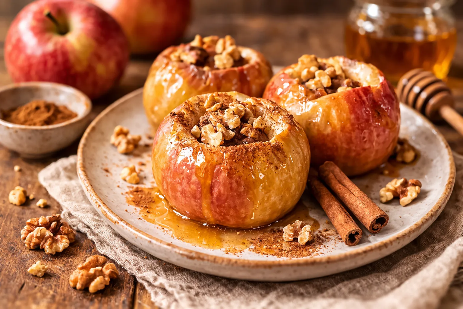 Gebackene Äpfel mit Zimt – ohne Zuckerzusatz Dessert (35 Min.)