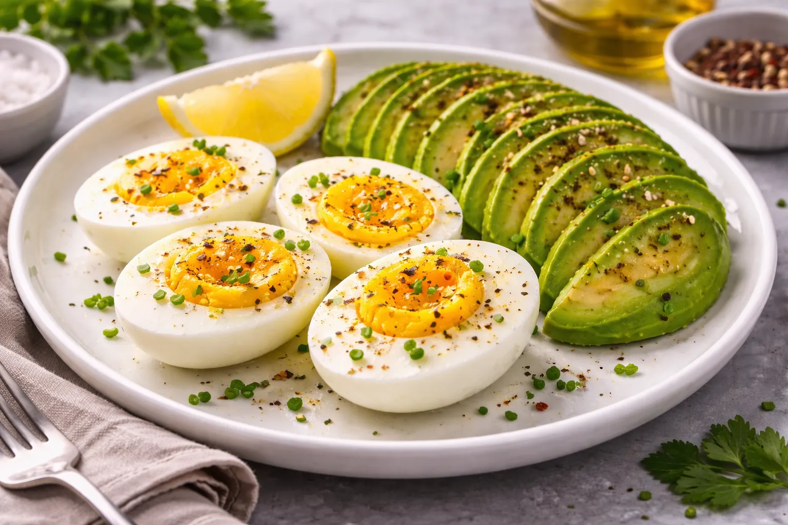 Keto kuhana jaja i avokado