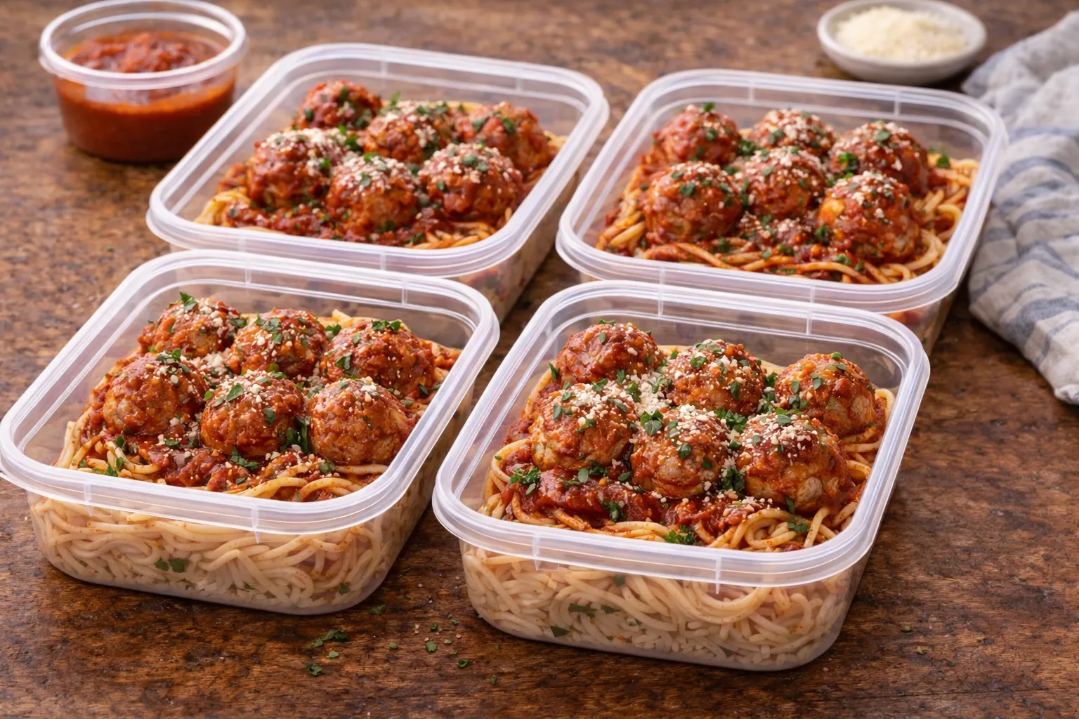 Baked Turkey Meatballs in Tomato Sauce (Perfect for Meal Prep)