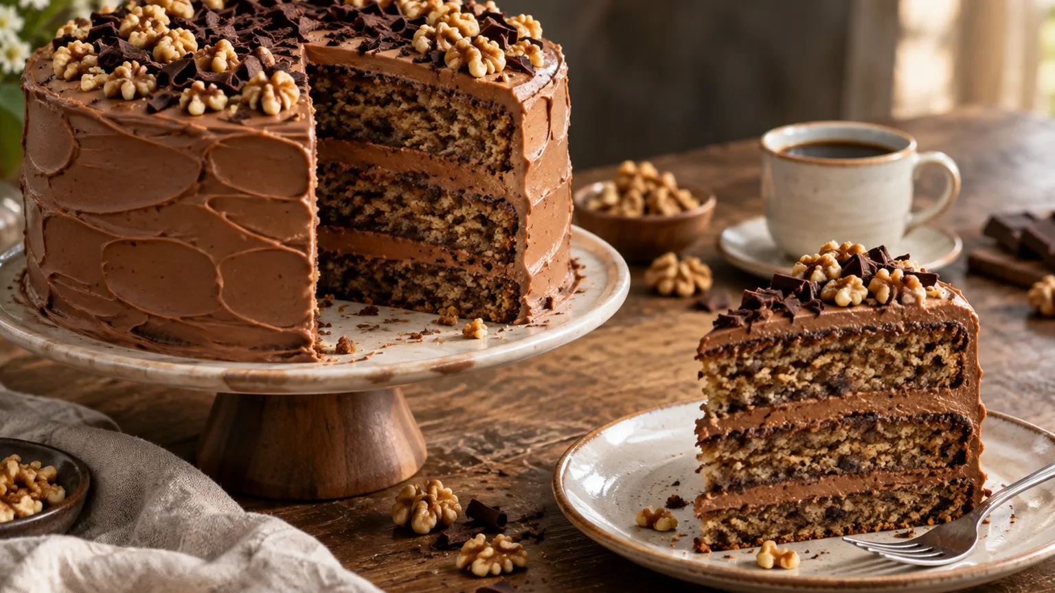 Classic Walnut Cake Recipe – Traditional Layer Cake