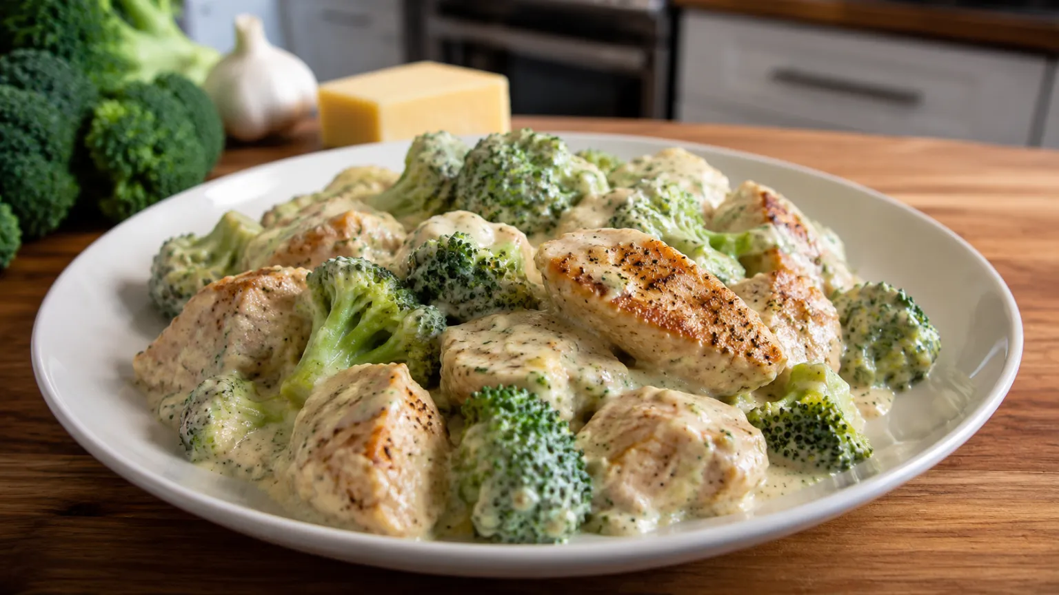 Keto Chicken Broccoli Alfredo