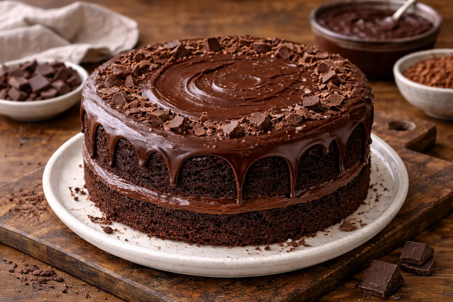 Chocolate Cake with Ganache Cream